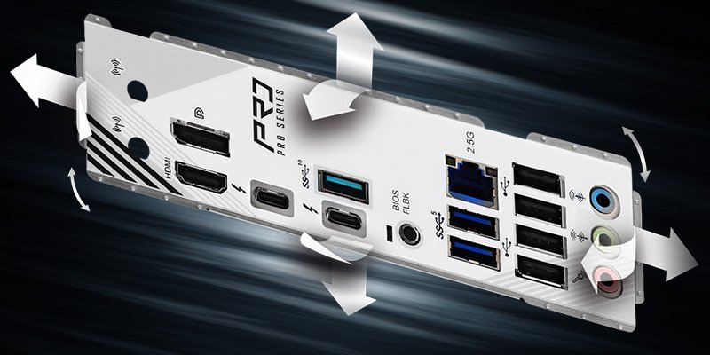 Flexibel integrierbare I/O-Blende